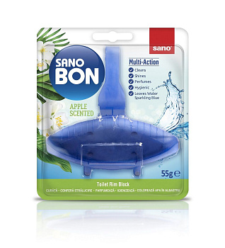 SANO sanobon гигиеническое средство для мытья унитаза яблоко подвесной блок 55 гр