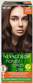 Nevacolor Natural Colors стойкая крем краска для волос 6.77 HOT CHOCOLATE горячий шоколад