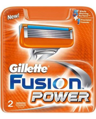 Сменные кассеты для бритья GILLETTE FUSION POWER (2шт)