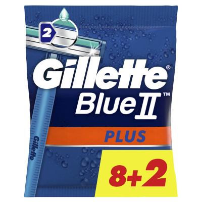 Gillette одноразовые станки blue II plus 8+2 шт