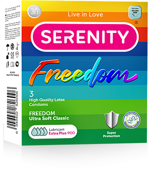 Serenity презервативы из натурального латекса freedom ultra soft classic классические ультрамягкие 3 шт уп