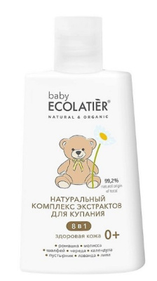 Ecolatier baby натуральный комплекс экстрактов 8 в 1 здоровая кожа  для купания детей 0+ 250 мл