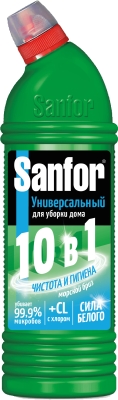 Sanfor средство для чистки и дезинфекции 10 в1 морской бриз 750 мл Уценка