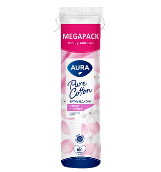 Aura ватные диски 150 шт
