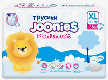 JOONIES Premium Soft Подгузники-трусики, размер XL