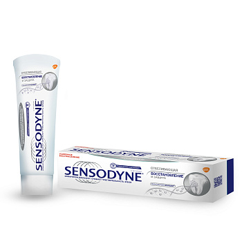 Sensodyne Сенсодин Восстановление и Защита Отбеливающая, зубная паста для чувствительных зубов, 75 мл