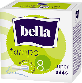 BELLA Тампоны женские гигиен. без аппликатора premium comfort  марки 'tampo bella' Super по 8 шт