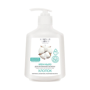 Красная Линия мыло жидкое интимное хлопок 300 г