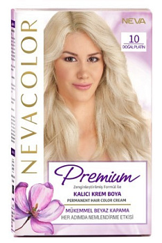 Nevacolor PRЕMIUM стойкая крем краска для волос 10 NATURAL PLATINUM натуральная платина