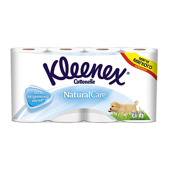 Kleenex natural care туалетная бумага 3 слоя 8 шт