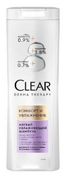 Clear derma therapy мягкий шампунь комфорт и увлажнение 380мл