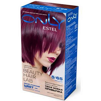 ESTEL ONLY Стойкая краска-гель для волос 5/65 Светлый шатен фиолетово-красный