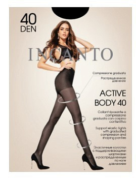 Incanto колготки  active body 40 nero 5  поддерж и моделир 16% эластана