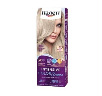Палетт крем краска для волос серебр блондин 10.1