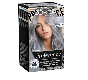 L`oreal Preference краска для волос 10.112 серебристо серый сохо Уценка