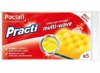 Paclan губки для посуды Practi Multi-Wave 5шт