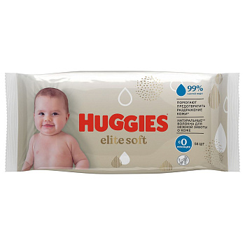 Huggies Elite Soft влажные салфетки для новорожденных 56 шт