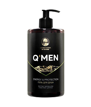Q’men гель для душа мужской бодрость и защита, 640 мл