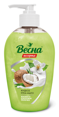 ВЕСНА ассорти жидкое мыло жасмин и кокосовое молочко 280 г
