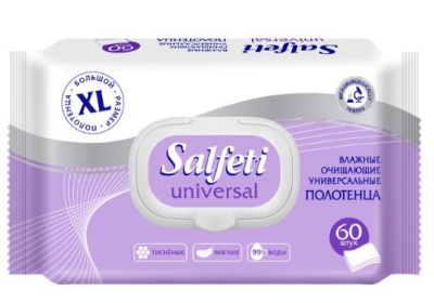 Salfeti universal №60 xl  полотенца влажные очищающие универсальные new