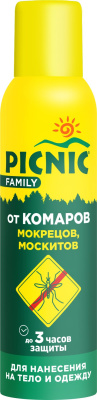 Picnic аэрозоль от комаров 150 см3