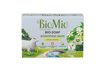 BioMio мыло туалетное Bio-Soap литсея и бергамот 90г