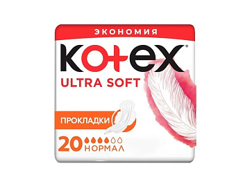 Kotex прокладки гигиенические Ultra Soft нормал 20шт