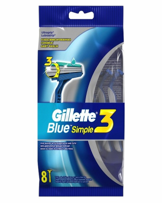 GILLETTE Одноразовые станки BLUE SIMPLE 3 (4шт) ***