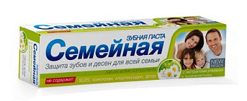 Свобода зубная паста Семейная с экстрактами тысячелистника и ромашки 130г