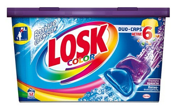 Losk Duo-Cups капсулы для стирки Color 12шт
