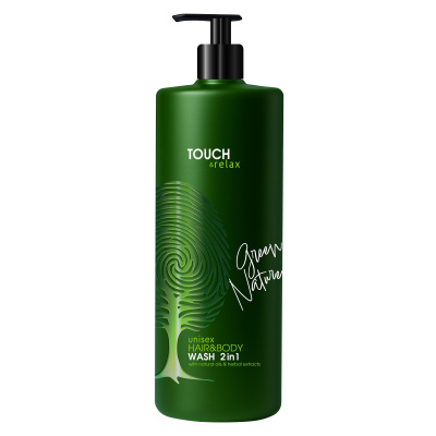 TOUCH&Relax гель для волос и тела 2 в 1 green nature 1 л