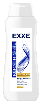 EXXE шампунь для волос keratin care кератиновый уход 400 мл
