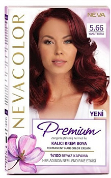 Nevacolor PRЕMIUM стойкая крем краска для волос 5.66 RUBY RED рубиново красный Уценка