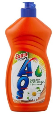 АОS  средство для мытья посуды ромашка витамин е 450л