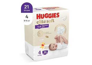 Huggies Elite Soft трусики-подгузники 4 размер 9-14 кг 21шт