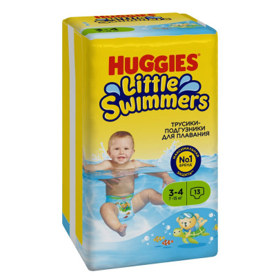 Huggies трусики подгузники для плавания 3-4 13 шт
