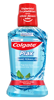Colgate plax ополаскиватель для полости рта освежающая мята 250мл синий