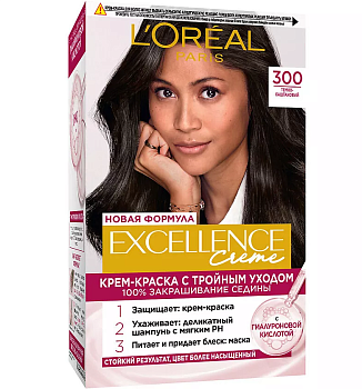 L'oreal Excellence 300 тёмно кашатановый