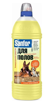 Sanfor средство универсальное для мытья полов ультра блеск забота о домашних питомцах 1л