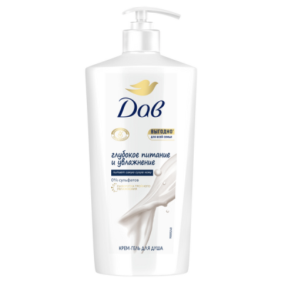 Дав гель для душа глубокое питание и увлажнение 610 мл