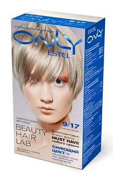 Estel only стойкая краска гель для волос  9/17 блондин пепельно коричневый