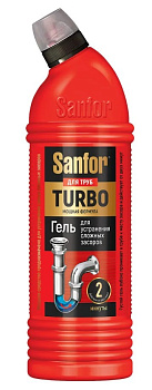 Sanfor средство для очистки канализационных труб Turbo 2 минуты 750мл