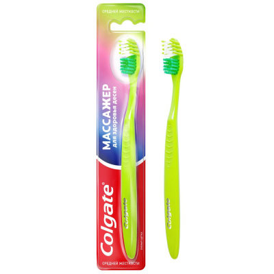 Colgate зубная щетка массажер средняя