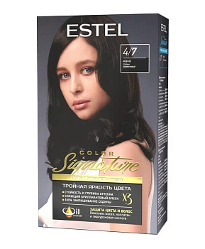 Estel крем-гель краска для волос Color Signature Мокко 4/7