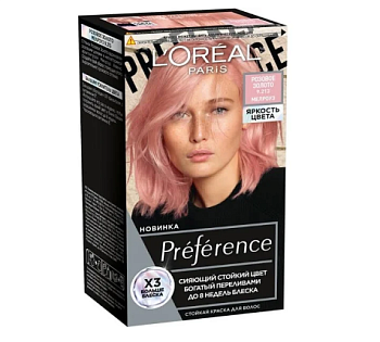 L`oreal Preference краска для волос 9.213 розовое золото мелроуз Уценка