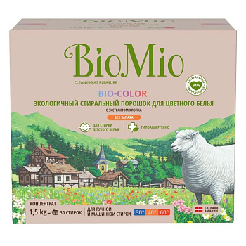 BioMio порошок стиральный для цветного белья 1,5кг