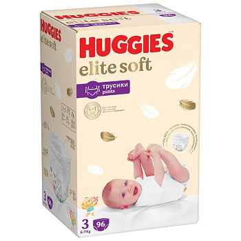 Huggies Elite Soft подгузники трусики 6-11 кг 3 размер 96 шт