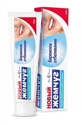 Новый Жемчуг зубная паста бережное отбеливание 125мл