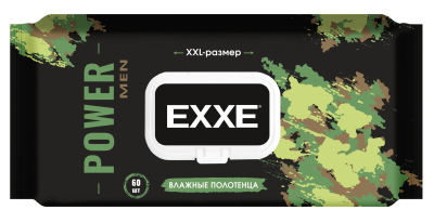 Exxe men влажные полотенца 60 штук