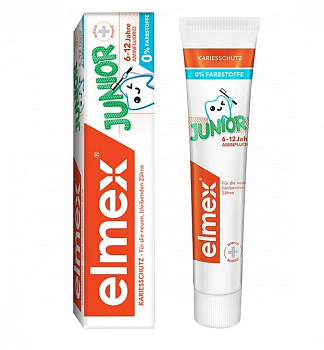 Elmex зубная паста Junior для детей 6-12лет 75мл